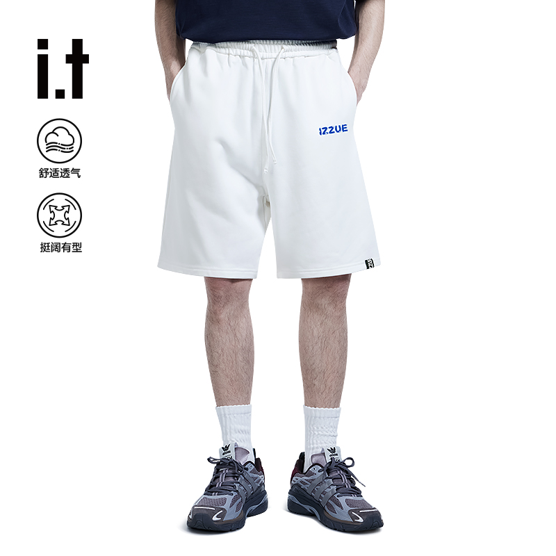i.t izzue官方正品健身短裤男女款夏季小毛圈阔版五分裤嘻哈卫裤B