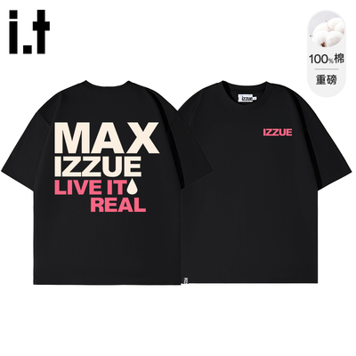 it izzue新款T恤男女装2025夏季官方原创潮牌印花美式纯棉短袖A