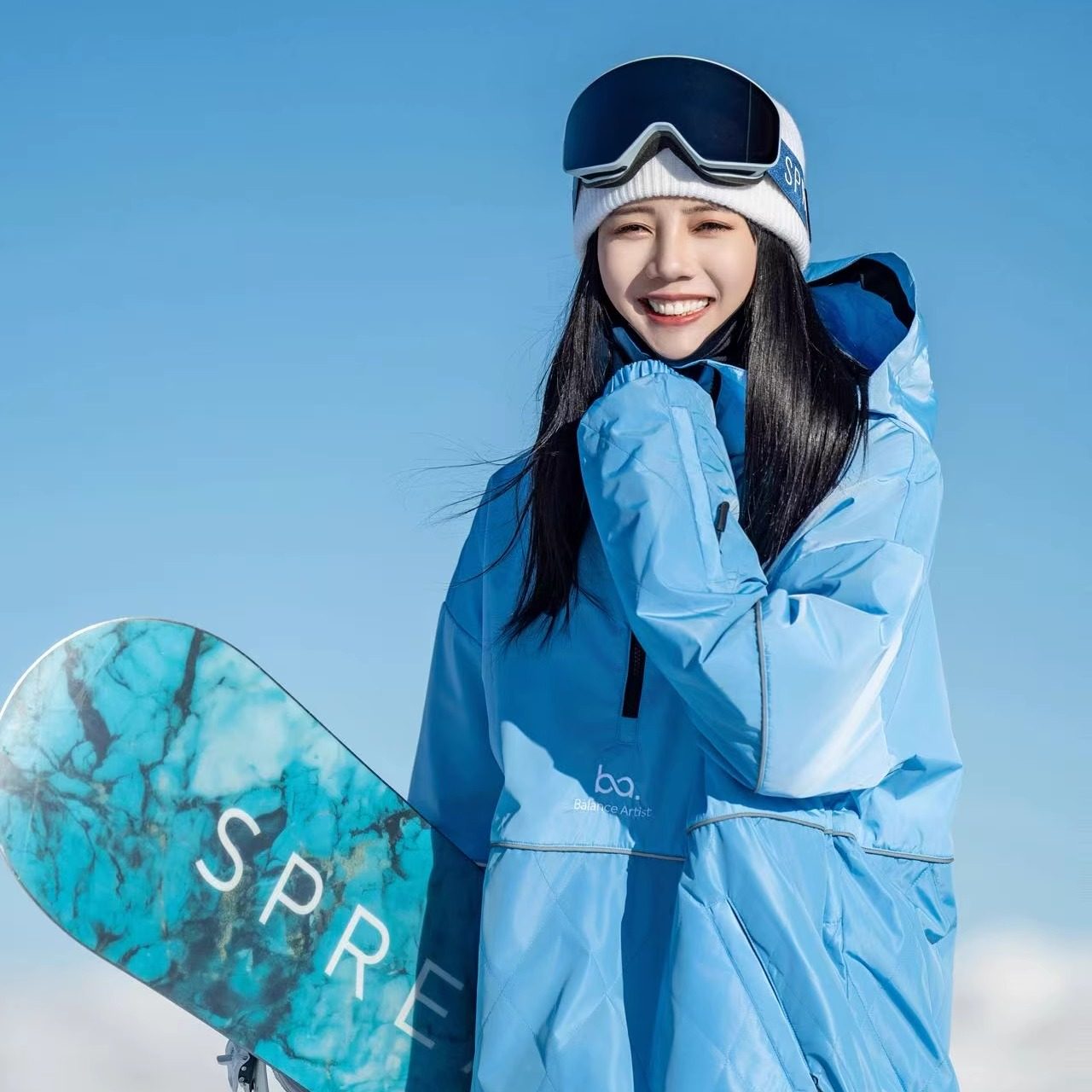 GT雪具25/26款BA雪服缎面款连帽套头男女单板雪服雪裤套装