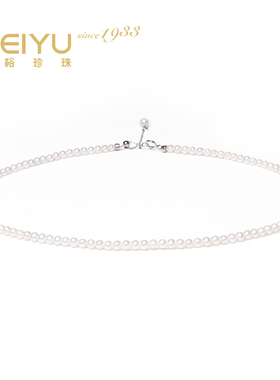 美裕珍珠珍珠项链3-4.5mmbaby小米珠项链锁骨链生日礼物女108877