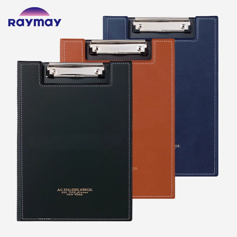 Raymay藤井高档PVC革板夹商务