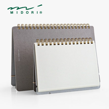 日本midori站立式笔记本+STAND台历本日记本MD纸质点阵空白本子