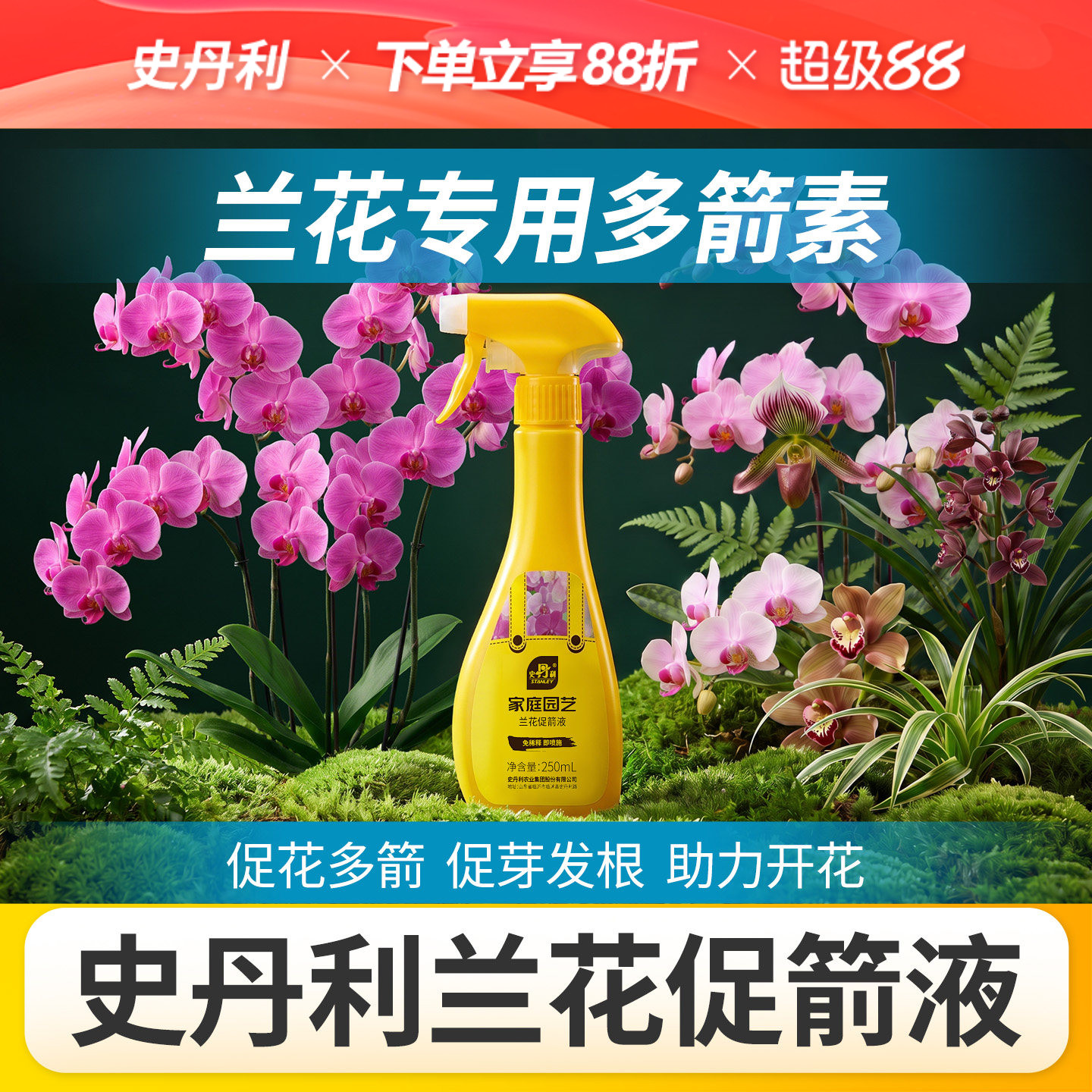 史丹利兰花专用多箭素免稀释营养液蝴蝶兰开花君子兰爆芽叶面肥料