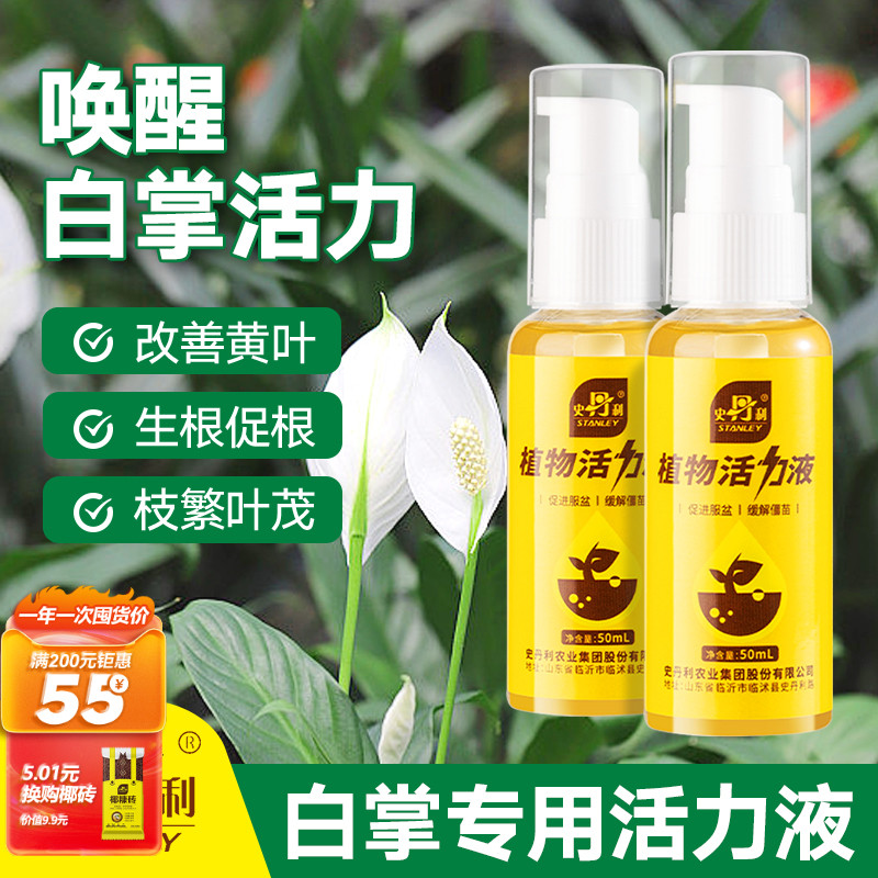 史丹利白掌肥料专用肥活力素一帆风顺花肥盆栽水培营养液火鹤花肥