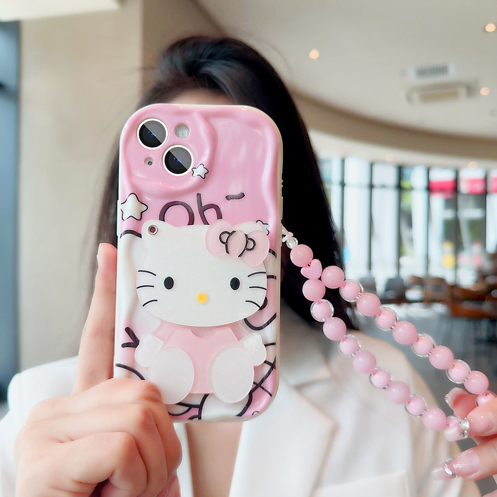 kt猫补妆镜子适用华为nova11手机壳nova10pro新款nova9可爱nova8pro防