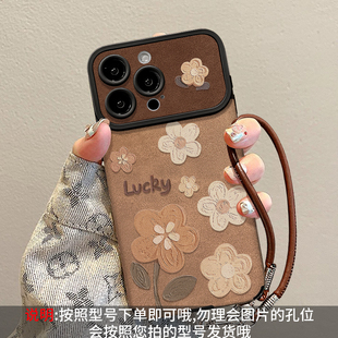 findx7大视窗翻毛皮 reno9pro创意findx8高级reno6防摔a97女款 油画花朵适用OPPOreno14手机壳reno11 10新款