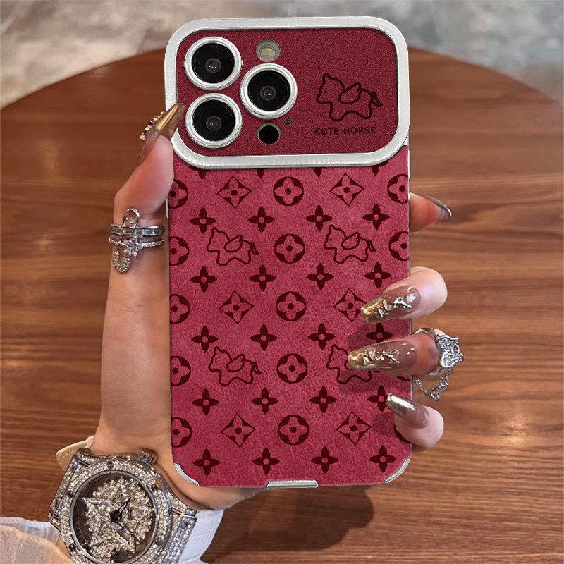 红色花纹小马适用荣耀500手机壳女款荣耀400马年荣耀90个性荣耀magic8本命年荣耀70防摔荣耀X60大视窗红毛皮