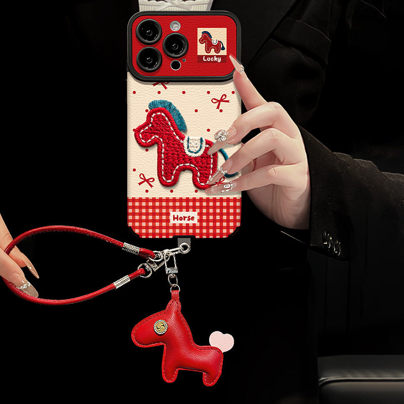 针织小马适用vivox300手机壳x100新款x90高级感vivox70女款vivos30/19新年s16/pro防摔y300大视窗s15小羊皮