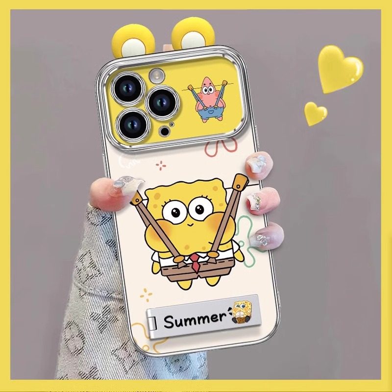 海绵宝宝派大星适用苹果15/iPhone16promax手机壳华为MATE60女款pura70荣耀200/Reno12/小米15大视窗vivox200