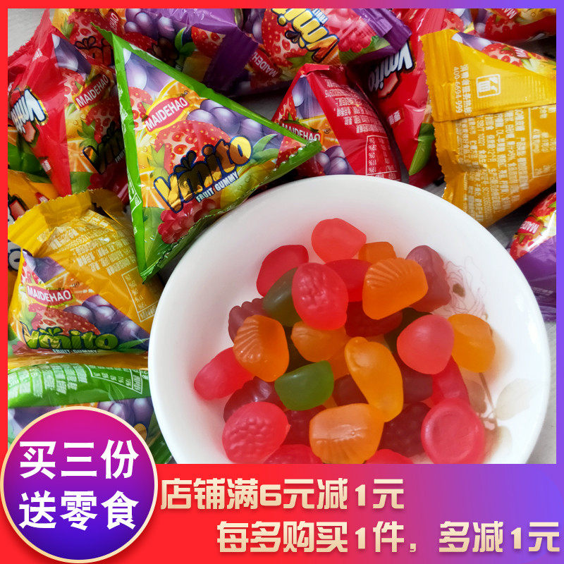 麦德好酸QQ橡皮糖散装袋装混合果味年货喜糖零食过年糖果小吃