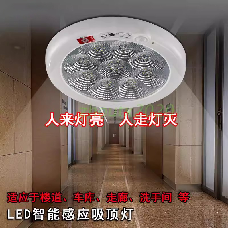 感应吸顶灯人体红外线声控灯公共楼道感应灯入户门家用走廊过道
