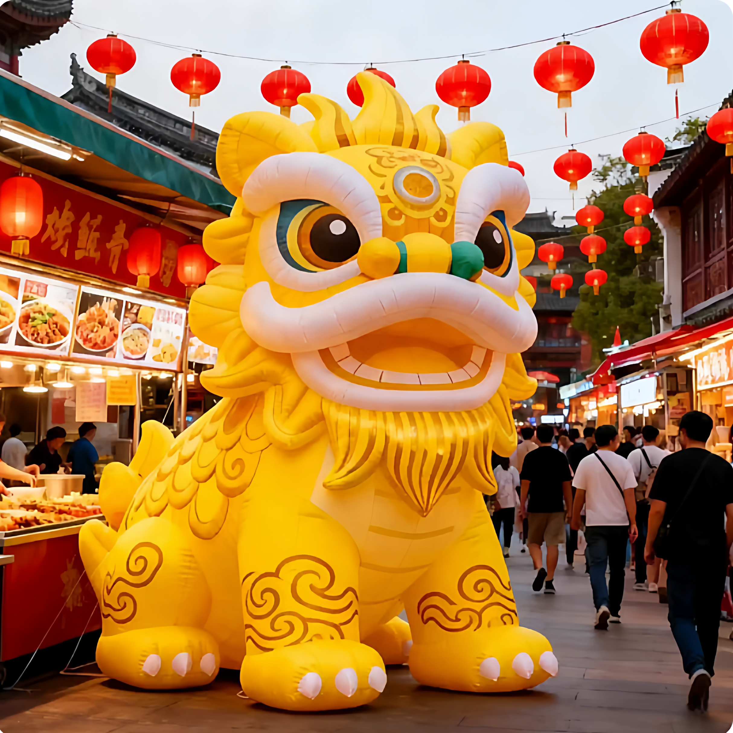 定制新年充气醒狮卡通气模