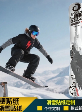 ogasaka fcs老鹰熊海豚滑雪单板双板 头盔防水不掉胶贴纸可定制
