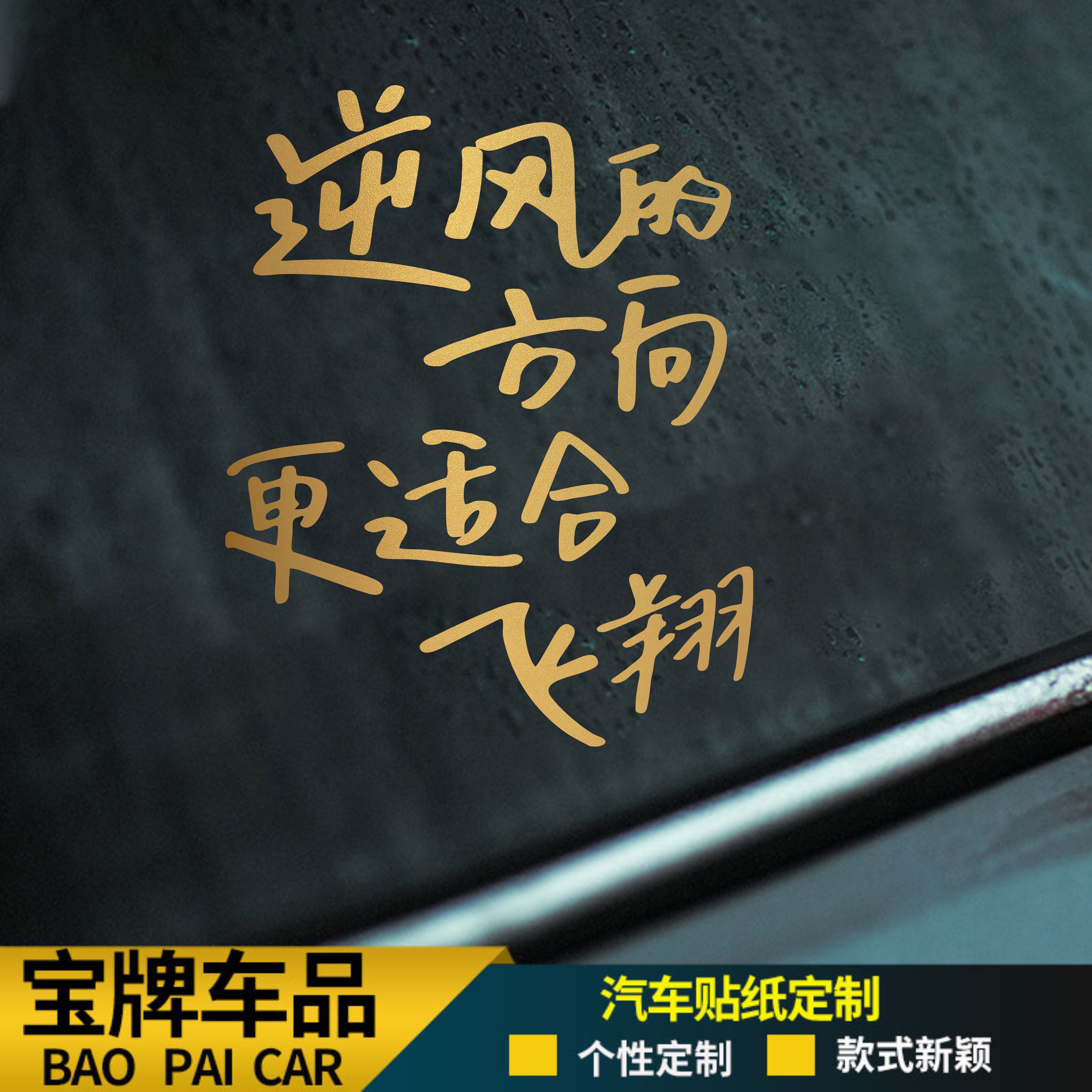 车贴逆风的方向更适合飞翔电动车机车赛车改装车玻璃窗后挡风车贴