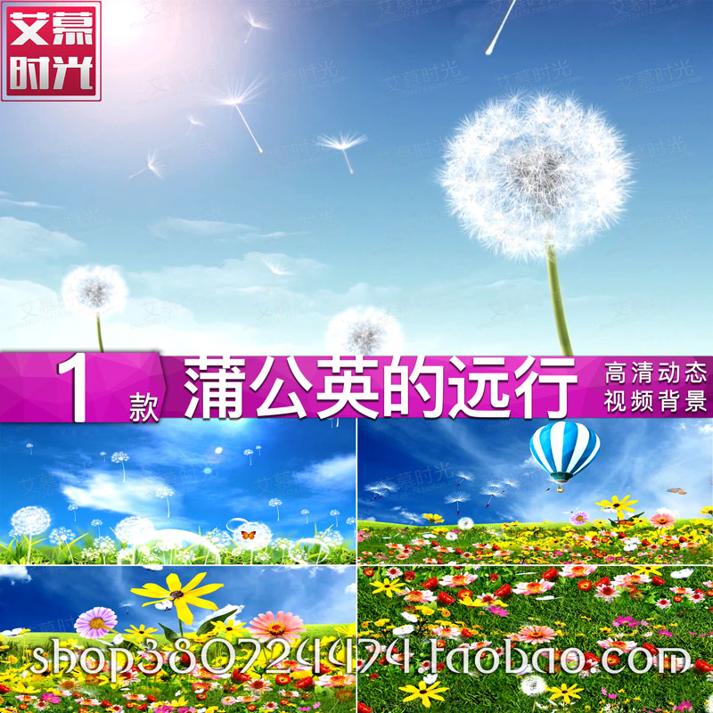 唯美清新蒲公英的远行 六一儿童节晚会LED大屏幕舞台背景视频