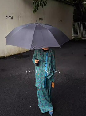 【喜一兮】欢见 新中式风衣外套+阔腿裤套装时尚两件套5DC-V8152