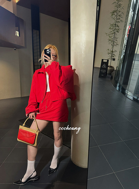 CCCHEUNG3.20晚8 职场佳人都市轻量化防风衣短外套短裙套装