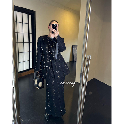 章兮兮dy亮片小香套装