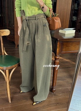 CCCHEUNG 1.10晚8 row风极简高级感刀锋挺拔羊毛西裤休闲裤直筒裤