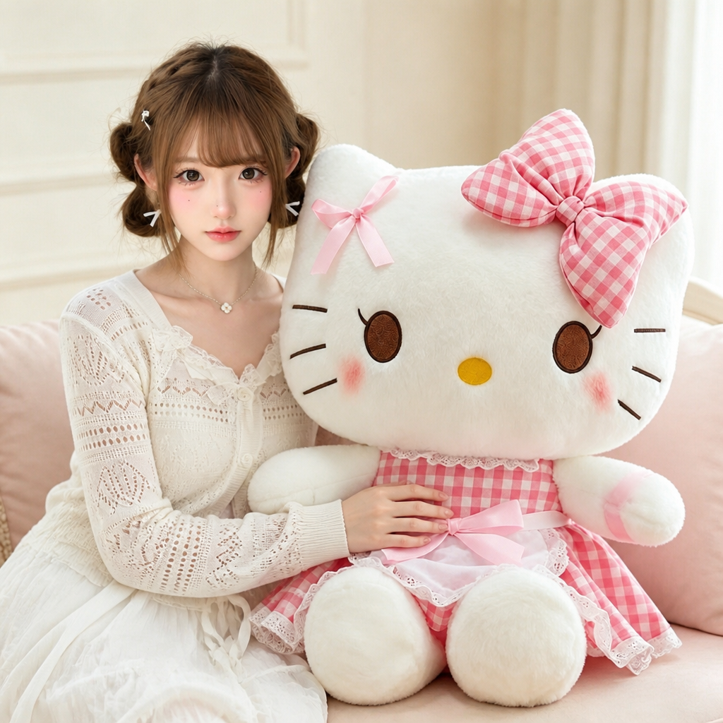 HelloKitty凯蒂猫毛绒kt猫娃娃抱枕公仔超大号玩偶生日礼物送女生