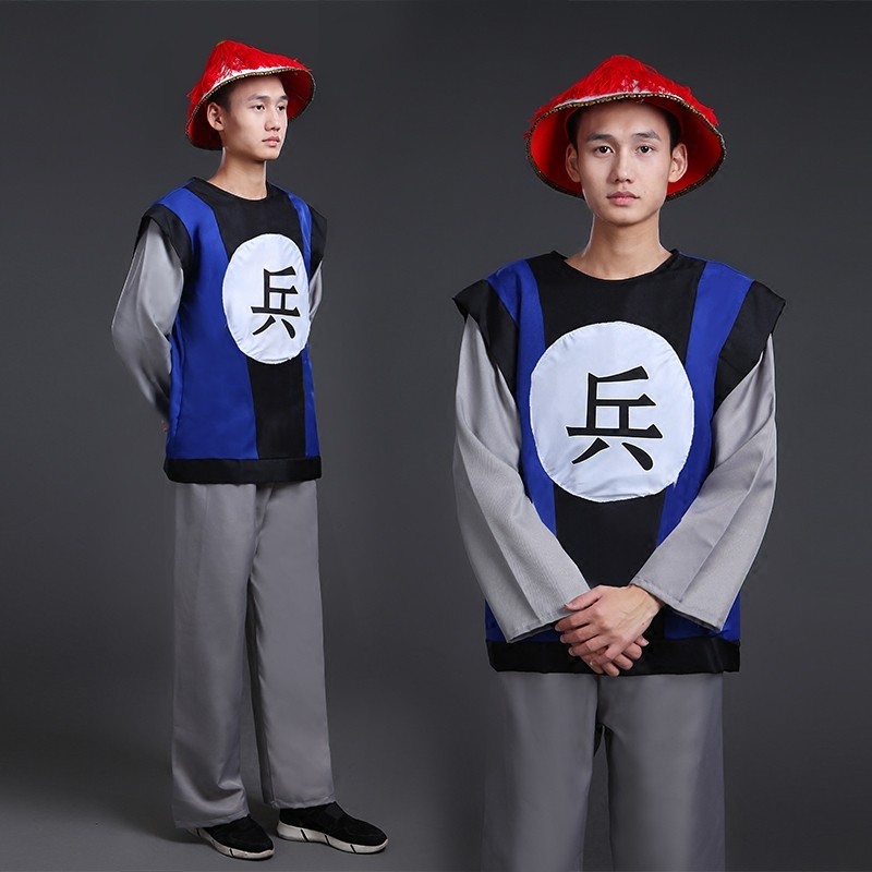 衙役影视演出戏服狱卒兵服清朝卫服兵服马甲清朝官服清兵服装虎窝淘 