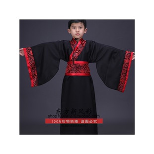 儿童古装汉服滥竽充数服装少儿秦汉皇帝秦王楚王课本话剧演出服饰