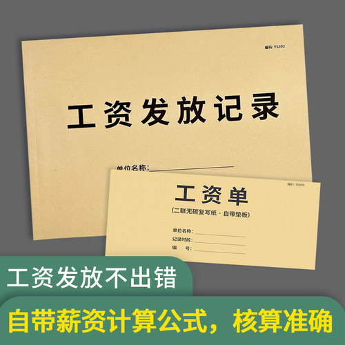 工资发放记录本工资统计明细表