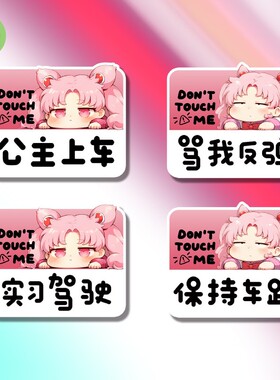 美少女小小兔公主上车骂我反弹贴装饰贴汽车玻璃电动车背胶贴C366