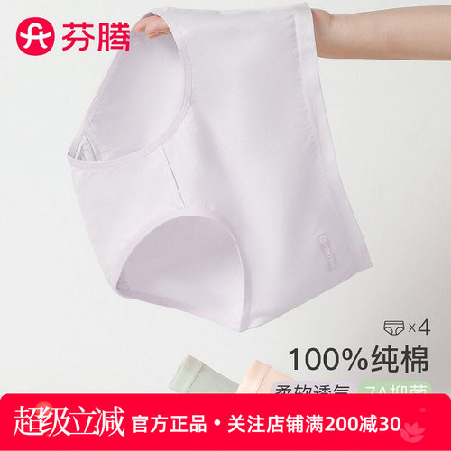 芬腾夏季女士纯棉10A级抑菌内裤