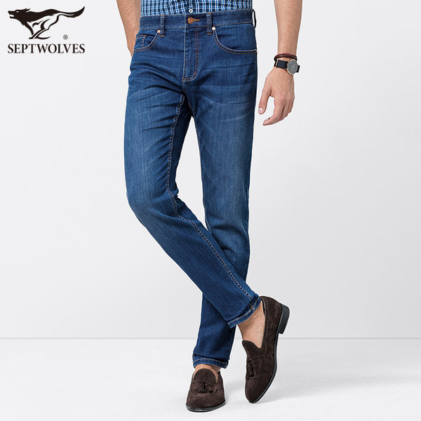 七匹狼 男士牛仔裤 聚划算+优惠券折后￥129包邮（¥209-80）2色可选