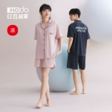 Пижама для влюбленных, летний тонкий мужской комплект, оверсайз, короткий рукав