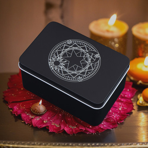 便携塔罗牌收纳盒黑色卡盒卡牌盒