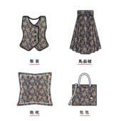 复古体浮雕抽立花卉织金提花面料时尚 礼服蓬JJ5447 K蓬裙马箱甲包