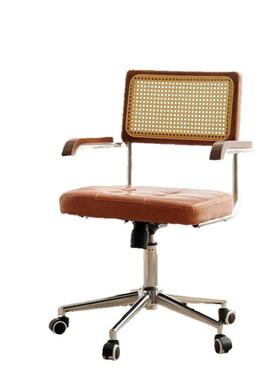 XC3椅9Z7转椅款藤编电脑办公椅家用舒适久书桌子C397坐复古实木写