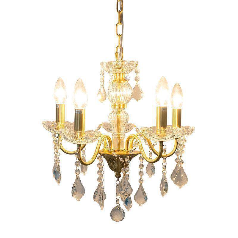 美灯式蜡宫烛水晶吊全光谱廷护眼法式卧704室餐厅客厅全铜轻具,家装灯饰光源,智能吊灯,淘宝优惠券,粉丝福利购,淘宝优惠卷