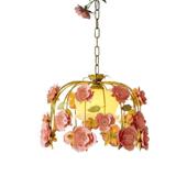 饰法式 馨吊灯田园奢华卧437餐厅灯具温浪漫公主室灯女孩房陶瓷装