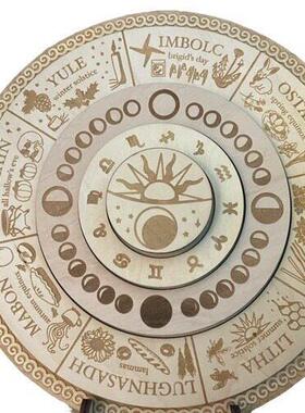 PaganWheeloftheYearCalendar异教之轮年度日历摆件装饰品