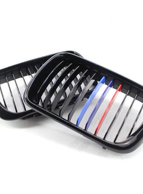 适于宝3马3系E697-99用年包改装黑色M版中网76670进气格栅前保险