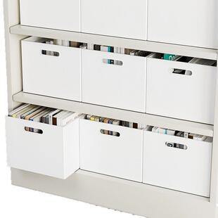 日式架收纳盒图书馆形直角纳书本收纳筐折方叠收箱书籍储物箱书子