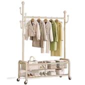 卧室简易衣客落帽衣架地挂衣架房94069间可移动轻奢家用收纳筐厅