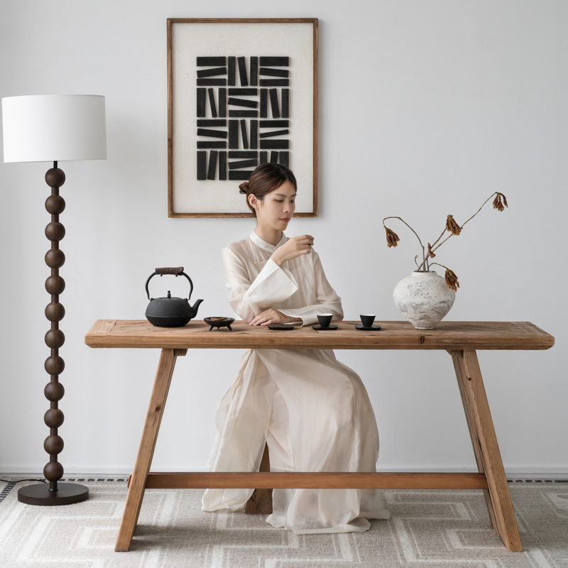 泡茶小长桌多功能玄关置物台