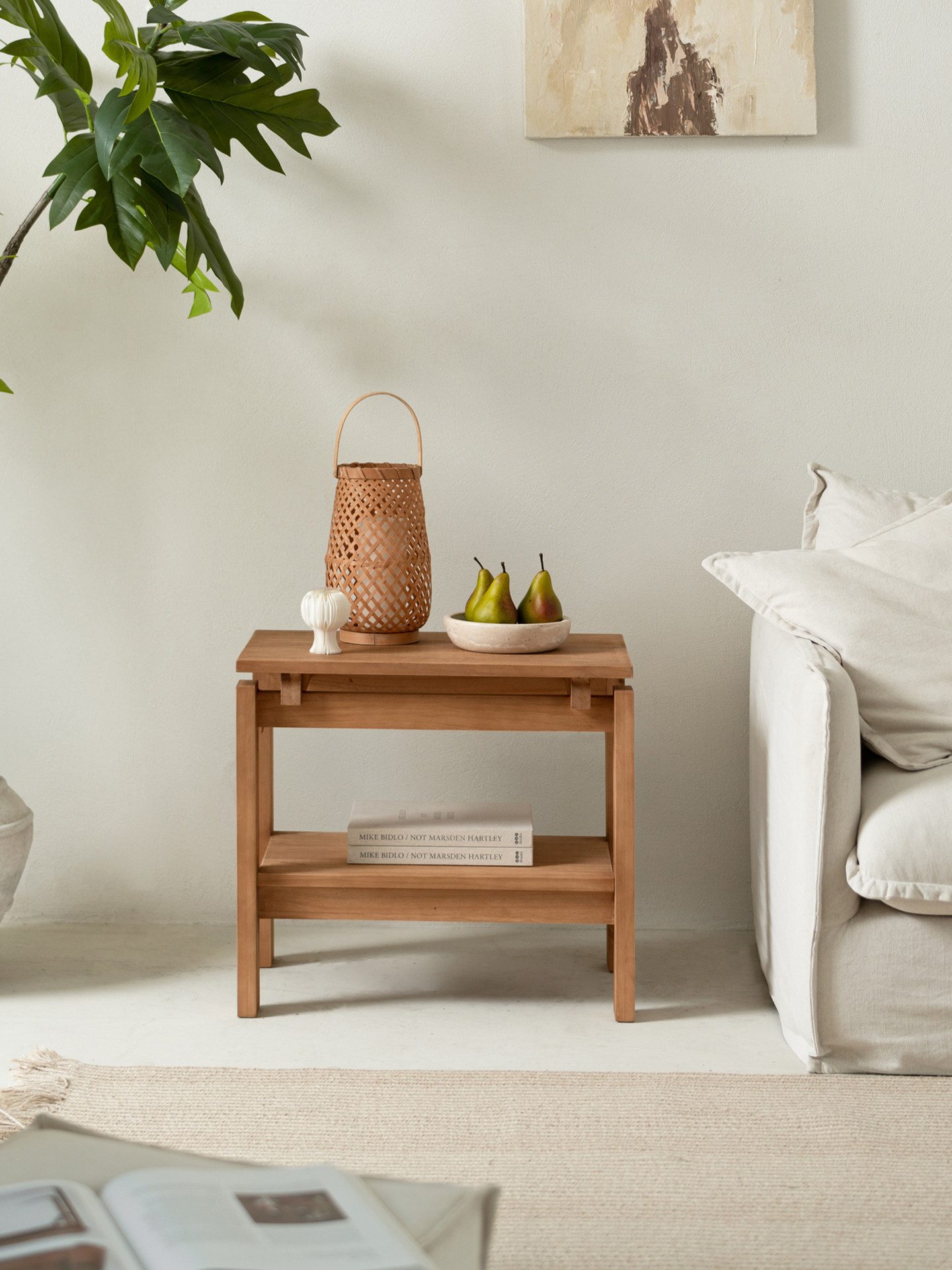 Solid Wood Side Table with Natural Grain Finish - Product image 5