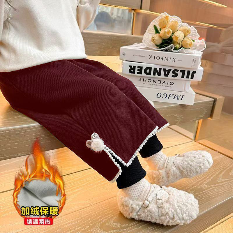 儿童秋冬加绒加厚双层保暖新款韩版休闲时尚假两件裤子女童裤子,童装/婴儿装/亲子装,裤子,淘宝优惠券,粉丝福利购,淘宝优惠卷