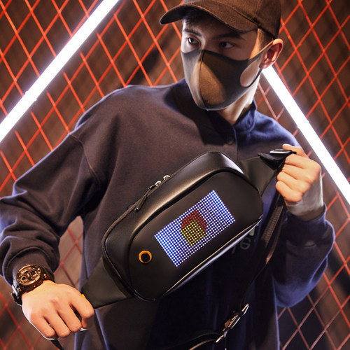 像素胸包机车运动斜挎包