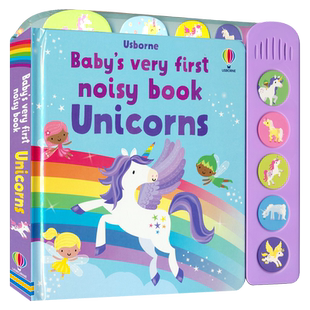 Usborne Baby's very first noisy book Unicorns 尤斯伯恩 宝宝的首本发声书 独角兽 幼儿早教 童谣伴奏书 早教启蒙 英文原版进口