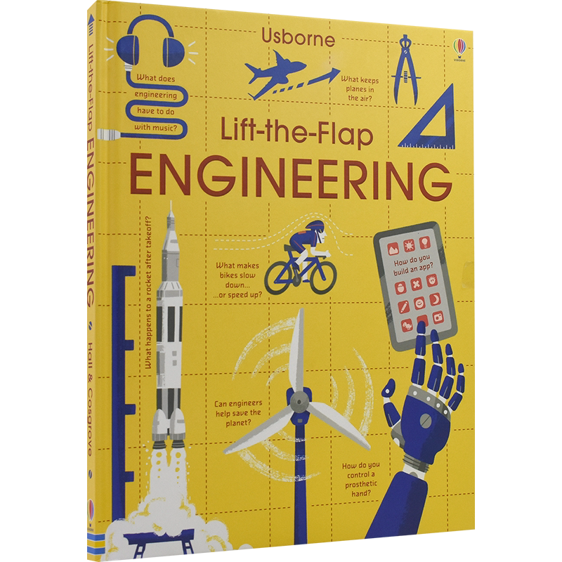 Usborne Lift-the-Flap Engineering 儿童工程科普翻翻书 解锁工程原理 英语百科常识 扩大知识面 6-9岁 英文原版进口儿童图书