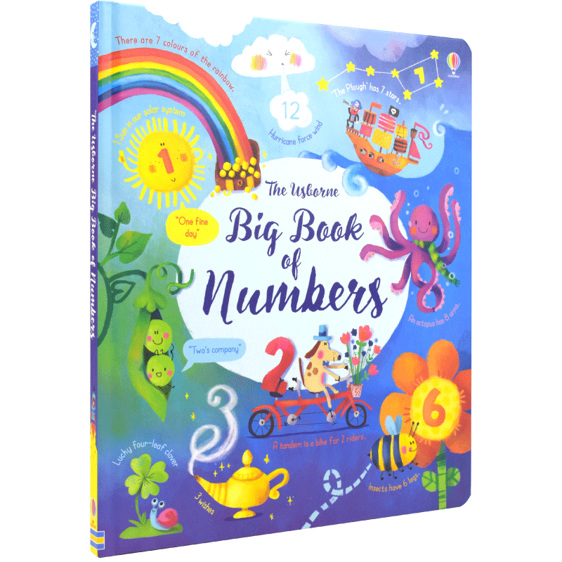 The Usborne Big Book of Numbers英国进口数字科普知识儿童英语启蒙翻翻书 看动物学数字 幼儿早教插图英语绘本 英文原版进口图书