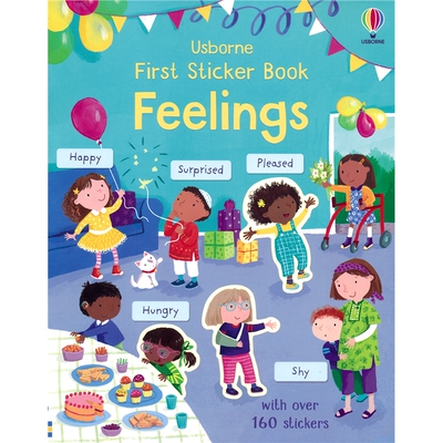 Usborne First Sticker Book Feelings 尤斯伯恩 儿童贴纸活动书 认识情绪 英语单词 课外读物 3-6岁 英文原版进口图书
