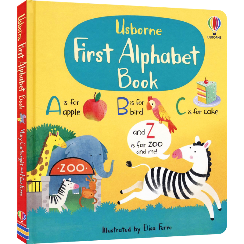 Usborne First Alphabet Book 尤斯伯恩 我的第一本字母书 英语启蒙 幼儿字母学习 情景学习 英文原版进口儿童图书