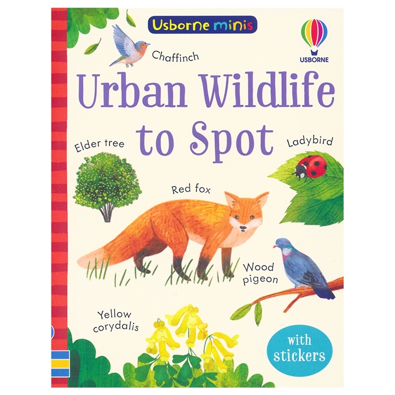 Usborne Minis Urban Wildlife to Spot 尤斯伯恩 迷你科普书 都市野生动植物 附贴纸 自然观察百科 英文原版进口儿童图书